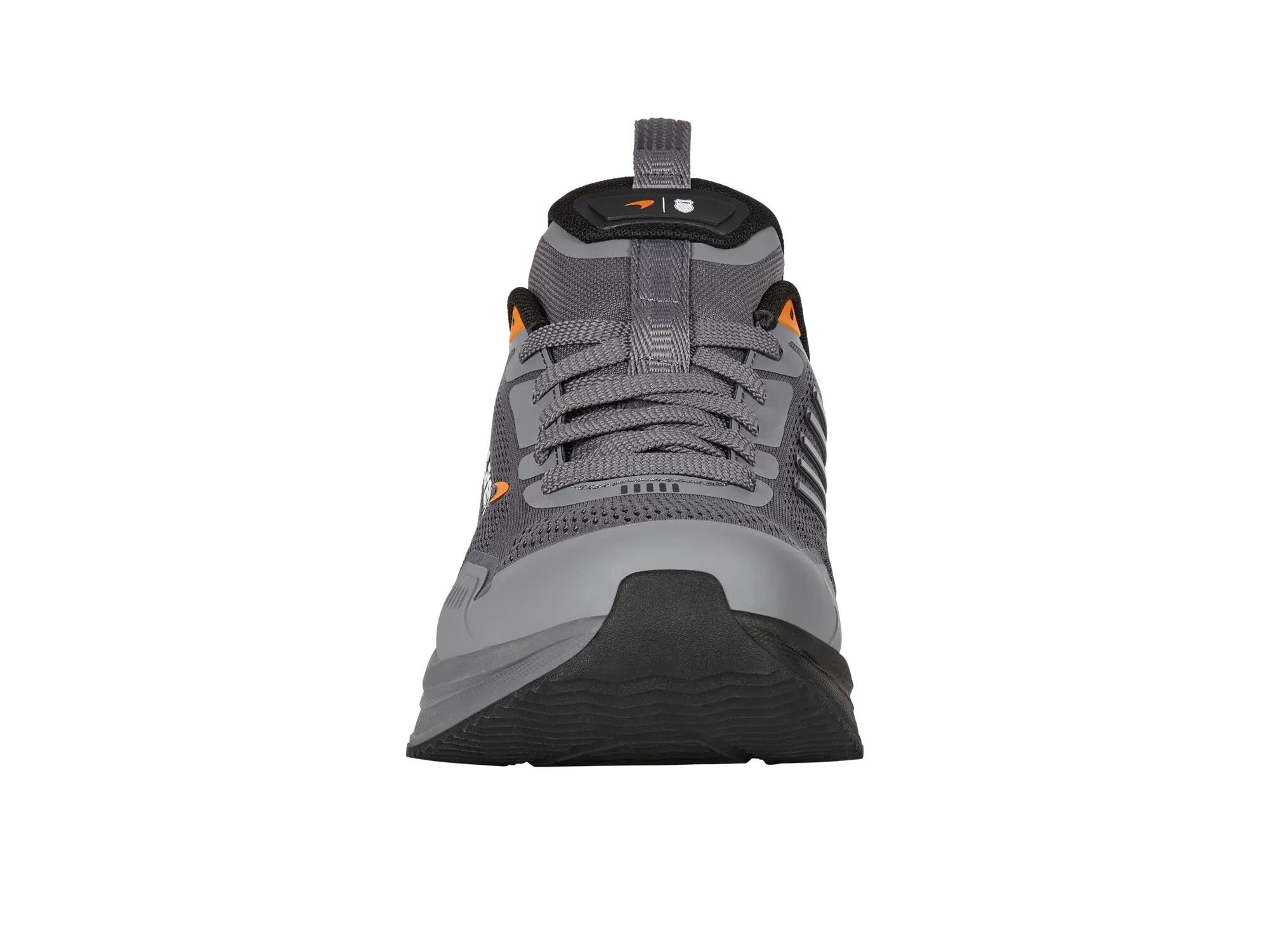 Zapatillas de running para hombre K-SWISS, en gris y negro con toques de papaya 4/4
