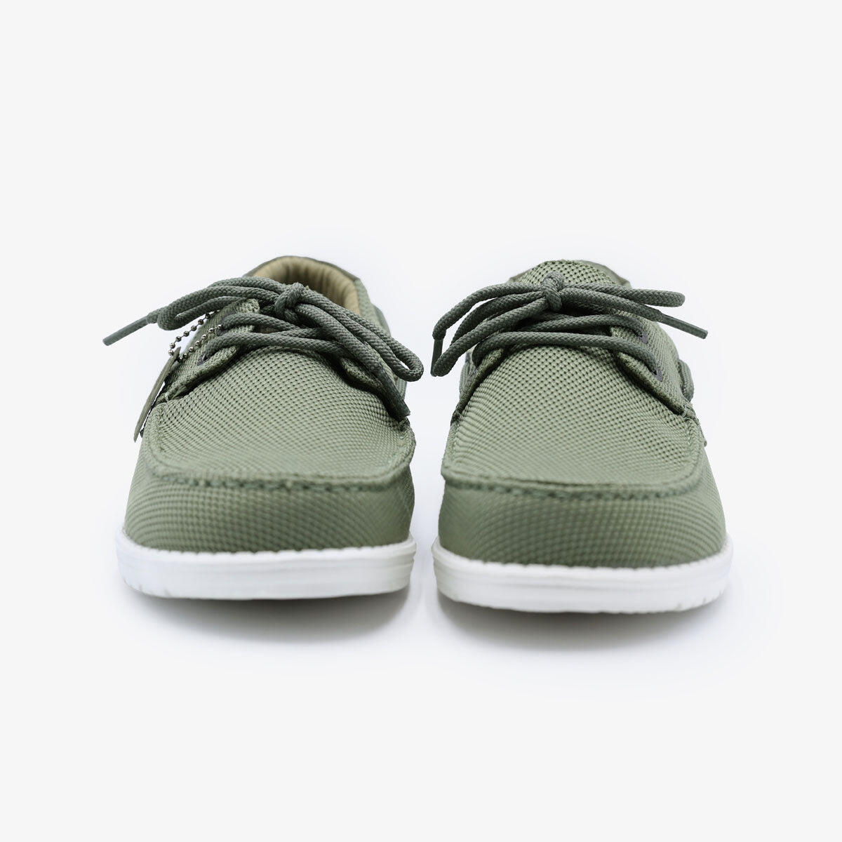 Scarpe da barca Socoa verde kaki in maglia elasticizzata 4/6