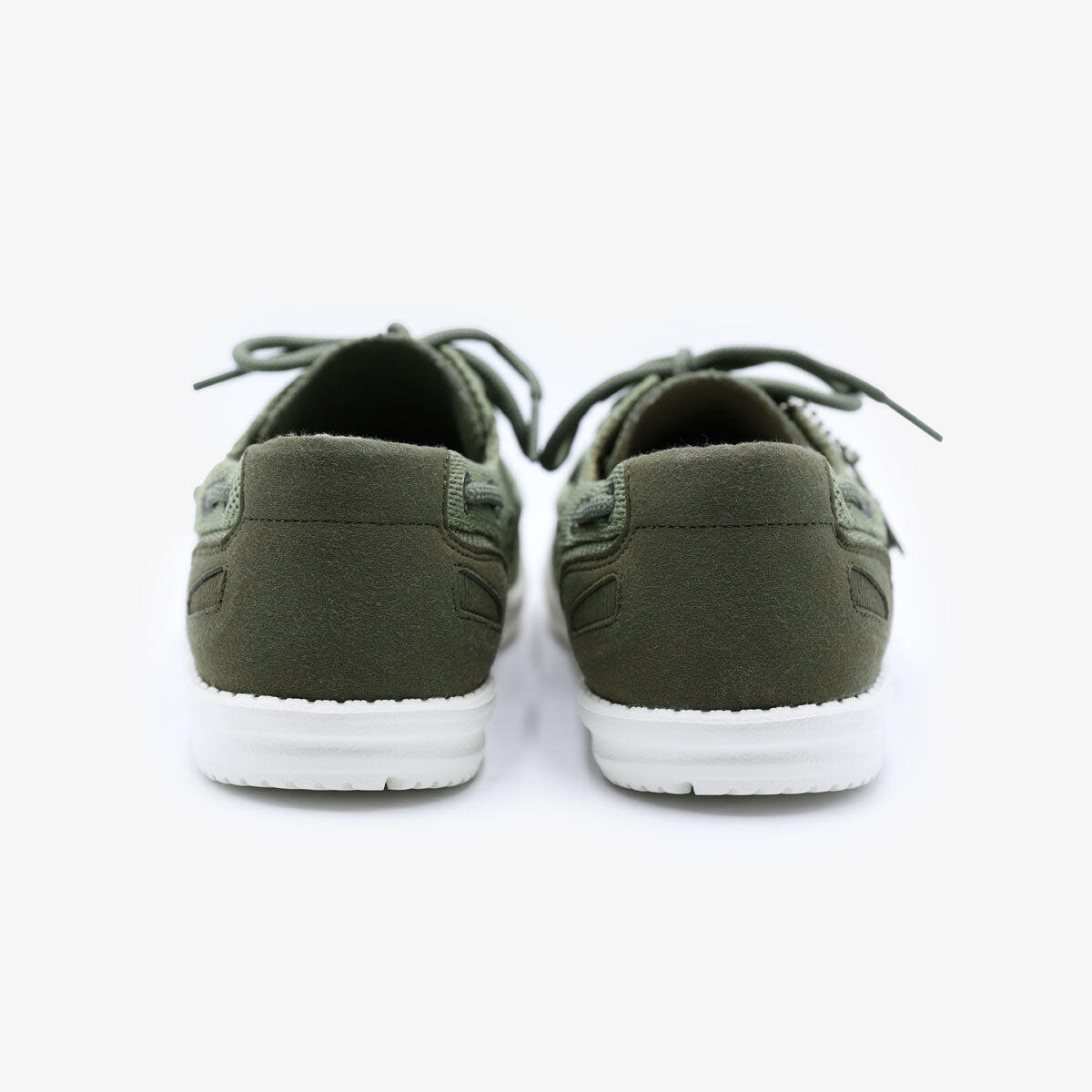 Scarpe da barca Socoa verde kaki in maglia elasticizzata 6/6