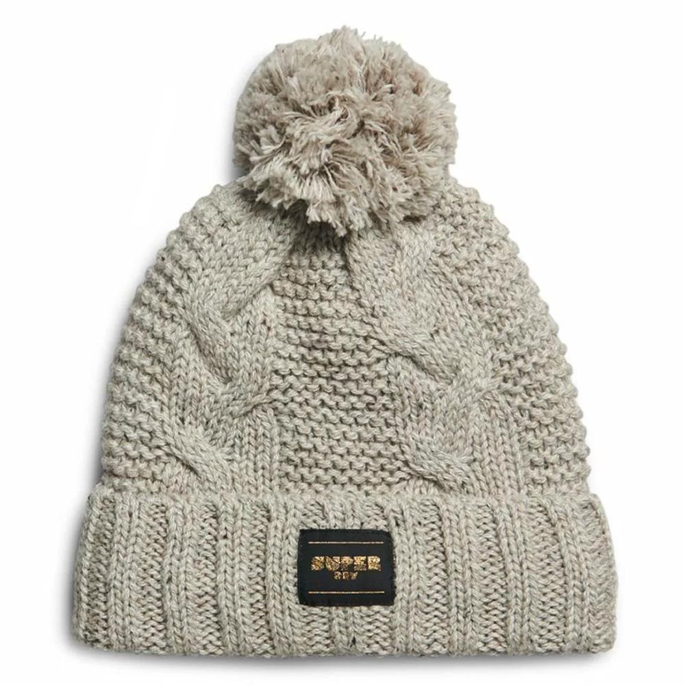 Superdry Women's Beige Cable Knit Beanie