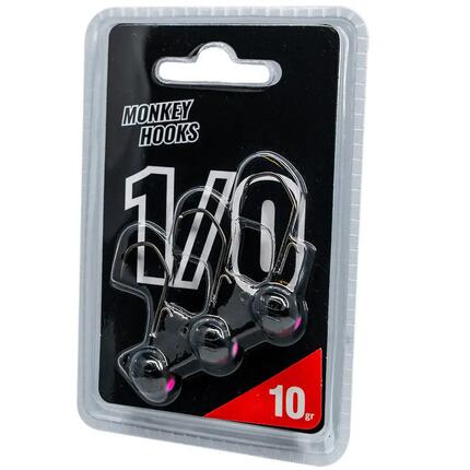 Jigkop - Monkey Lures - Monkey Hooks (1/0) (15g, Black - Pink)