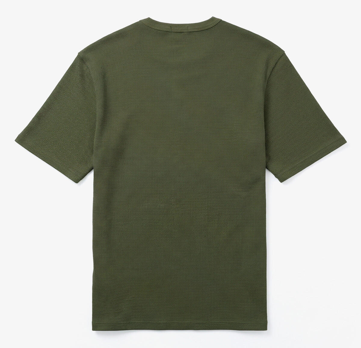T-shirt girocollo in cotone goffrato Théo verde militare 2/4