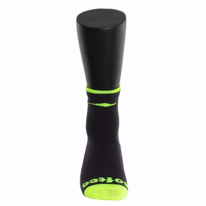 Socks Crew Softee Negro/Amarillo Fluor 35-38