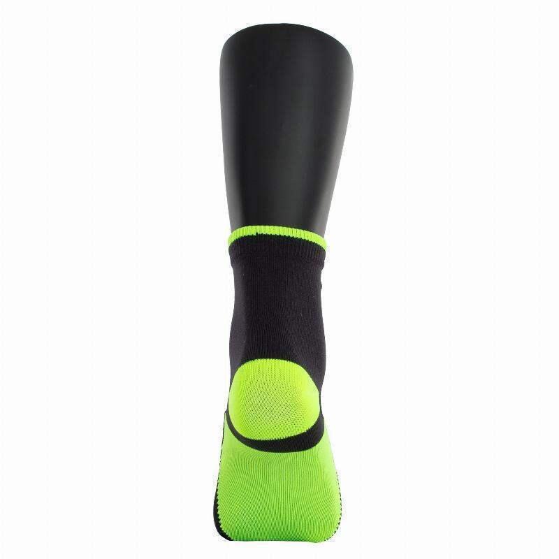 Socks Crew Softee Negro/Amarillo Fluor 35-38