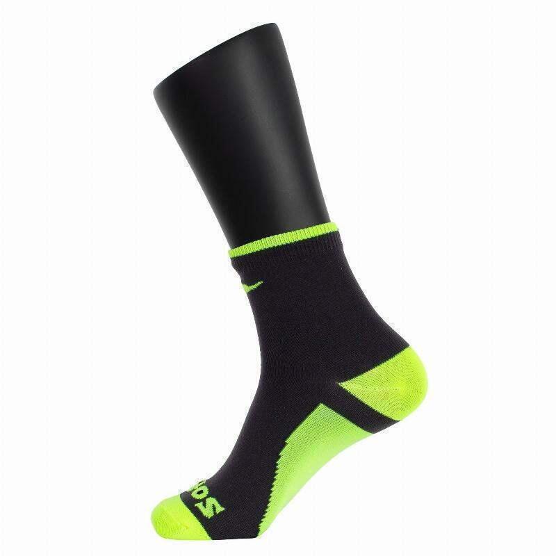 Socks Crew Softee Negro/Amarillo Fluor 35-38
