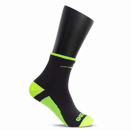 Socken Crew Softee Schwarz/Gelb Fluor 35-38