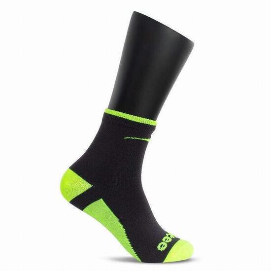 Socken Crew Softee Schwarz/Gelb Fluor 35-38
