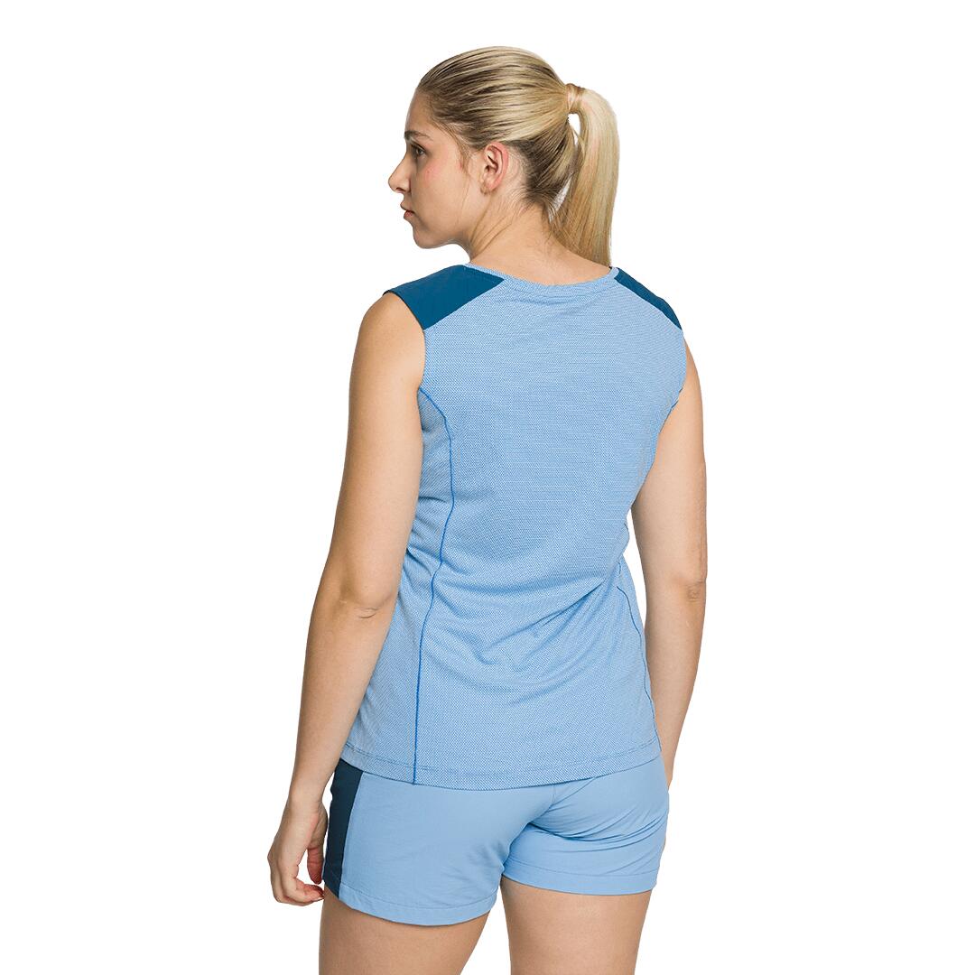 Camiseta para Mujer Trangoworld Rainier Azul/Azul 3/4
