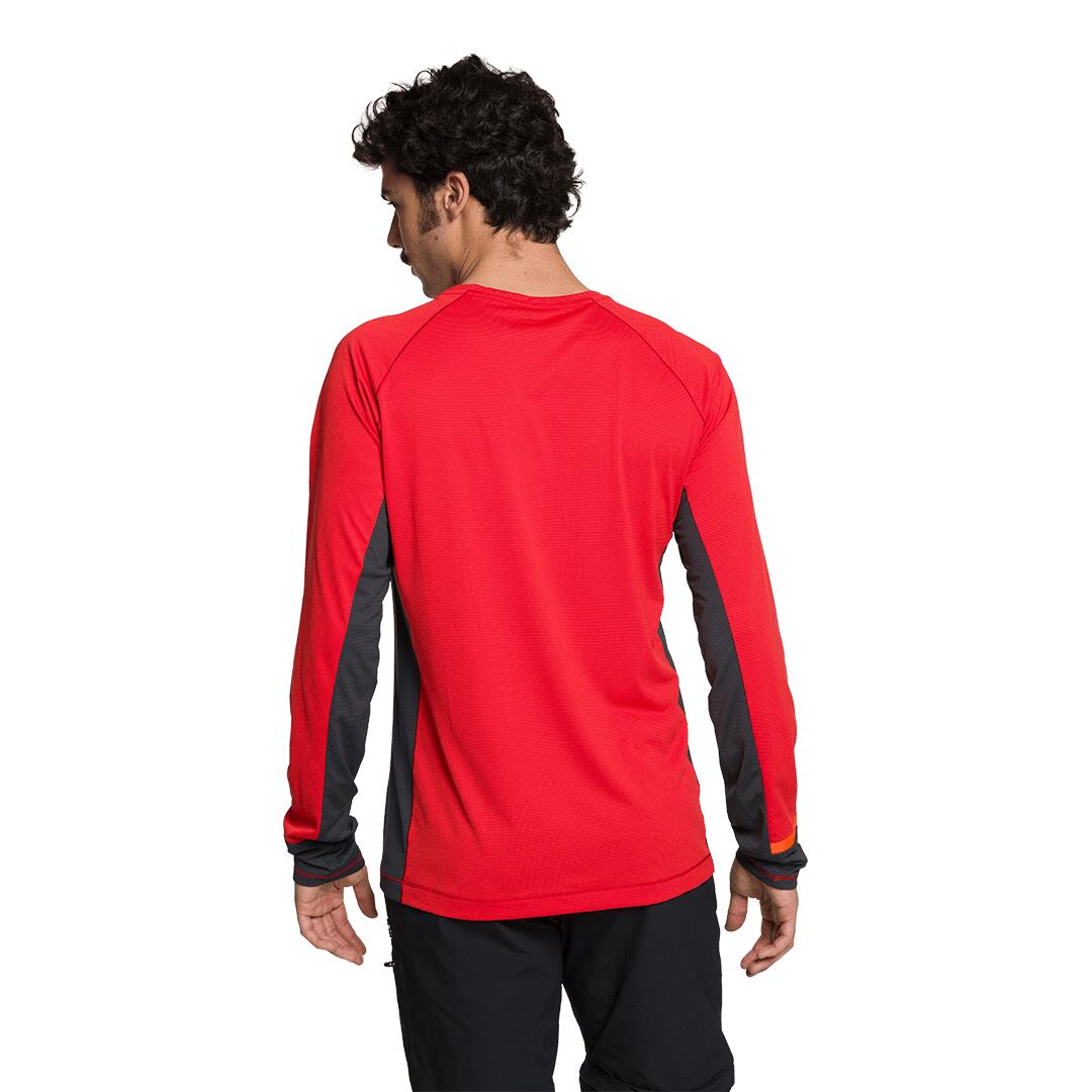 Camiseta manga larga para Hombre Trangoworld Rimont Rojo/Gris 3/6