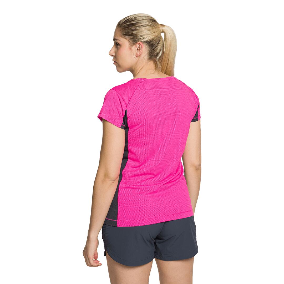 Camiseta para Mujer Trangoworld Ruente Rosa/Gris 3/4