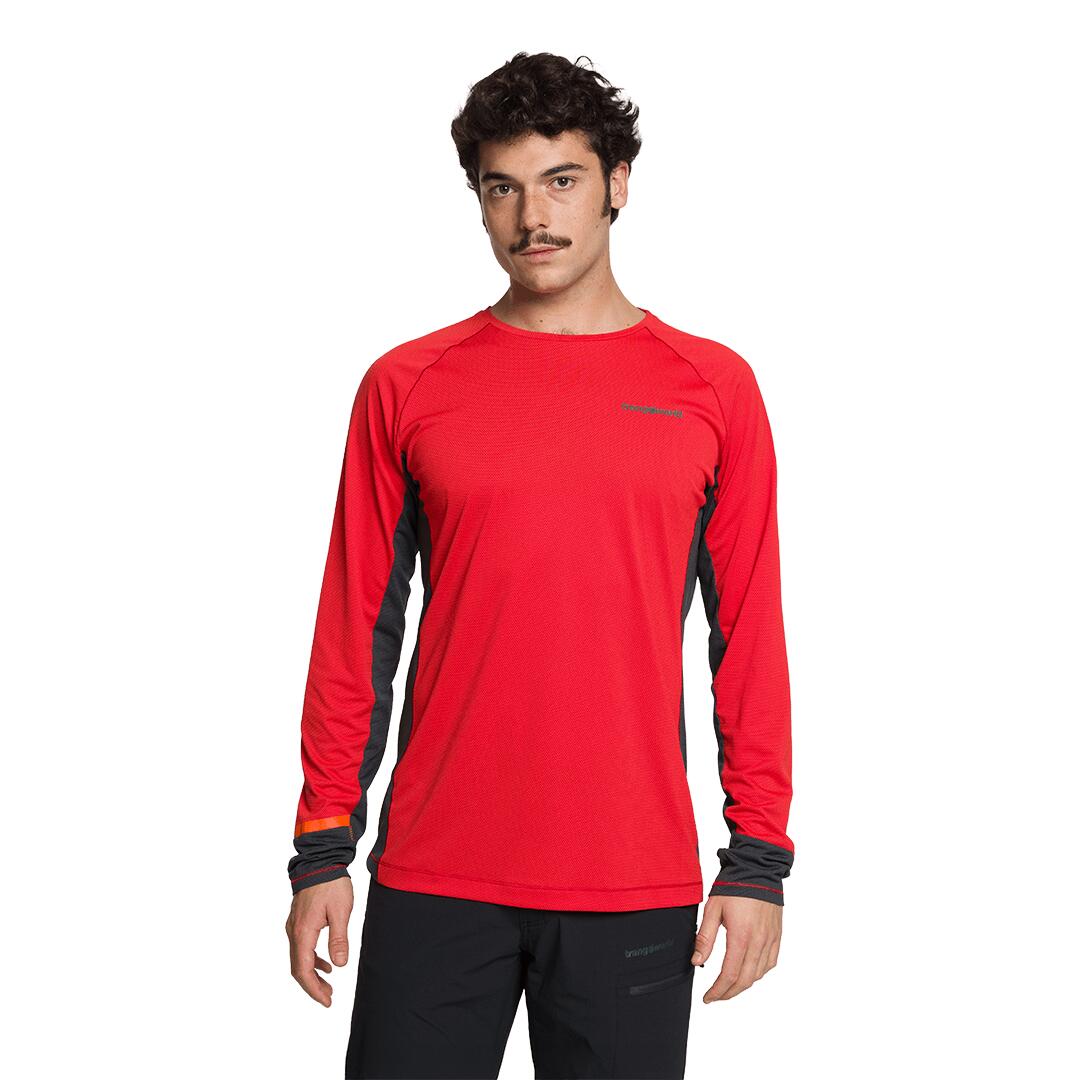 Camiseta manga larga para Hombre Trangoworld Rimont Rojo/Gris 2/6