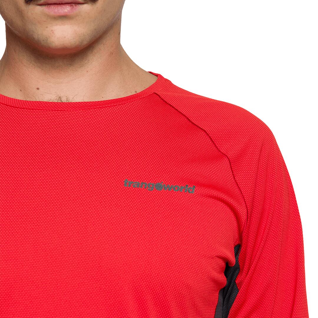Camiseta manga larga para Hombre Trangoworld Rimont Rojo/Gris 5/6
