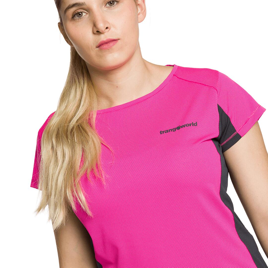 Camiseta para Mujer Trangoworld Ruente Rosa/Gris 4/4