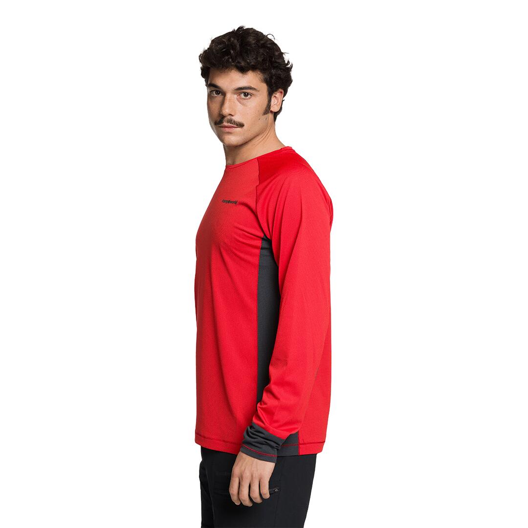 Camiseta manga larga para Hombre Trangoworld Rimont Rojo/Gris 4/6