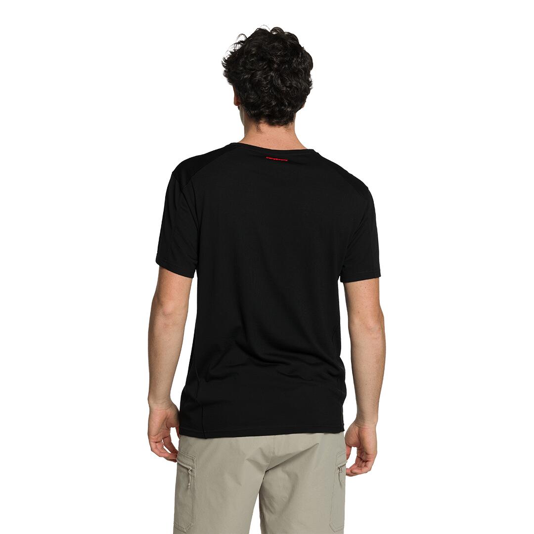 Camiseta para Hombre Trangoworld Arvieux Negro 3/4