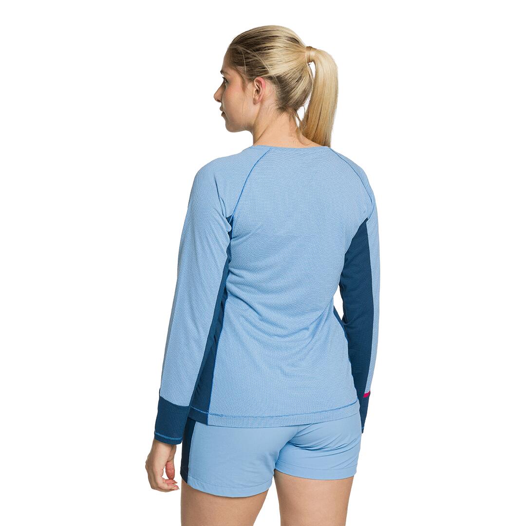 Camiseta manga larga para Mujer Trangoworld Sardala Azul/Azul 3/4