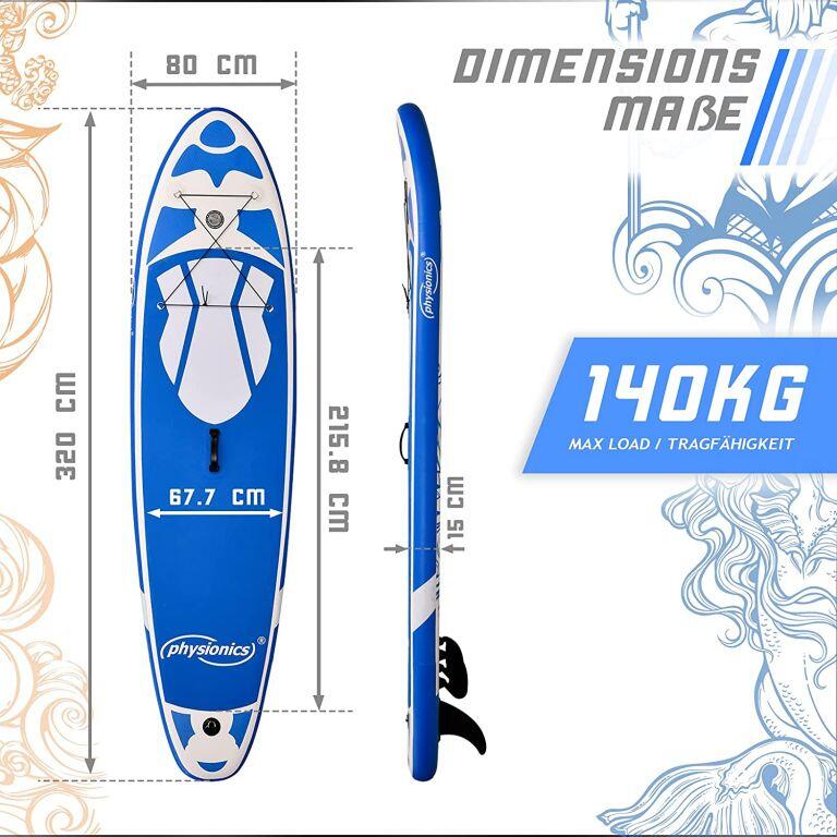 Nafukovací standup paddleboard Physionics 3/7