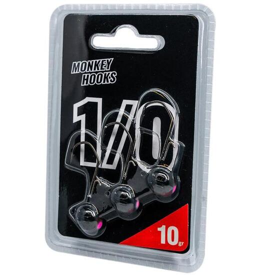 Jigkop - Monkey Lures - Monkey Hooks (1/0) (12g, Black - Pink)