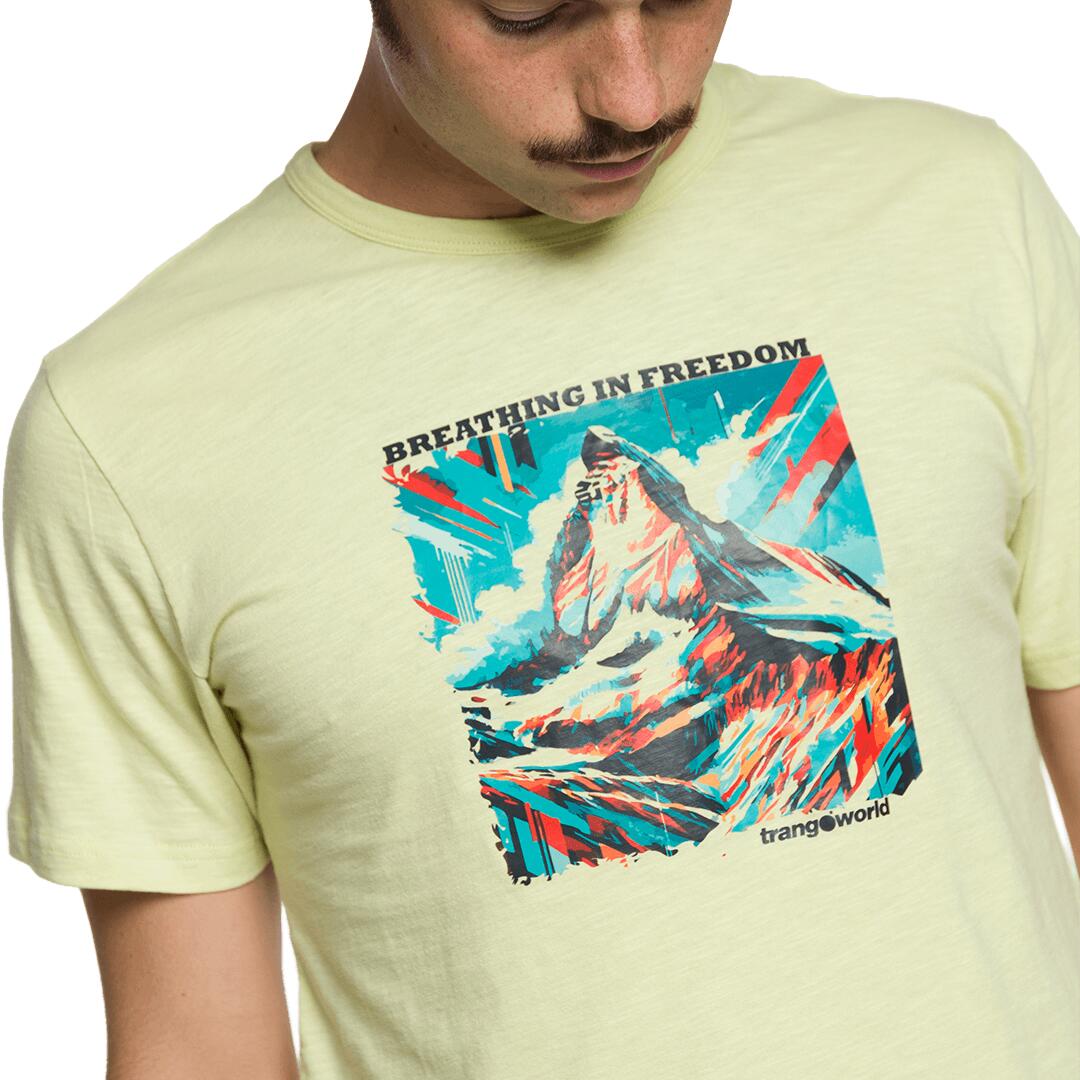 Camiseta para Hombre Trangoworld Warnick Amarillo 4/4