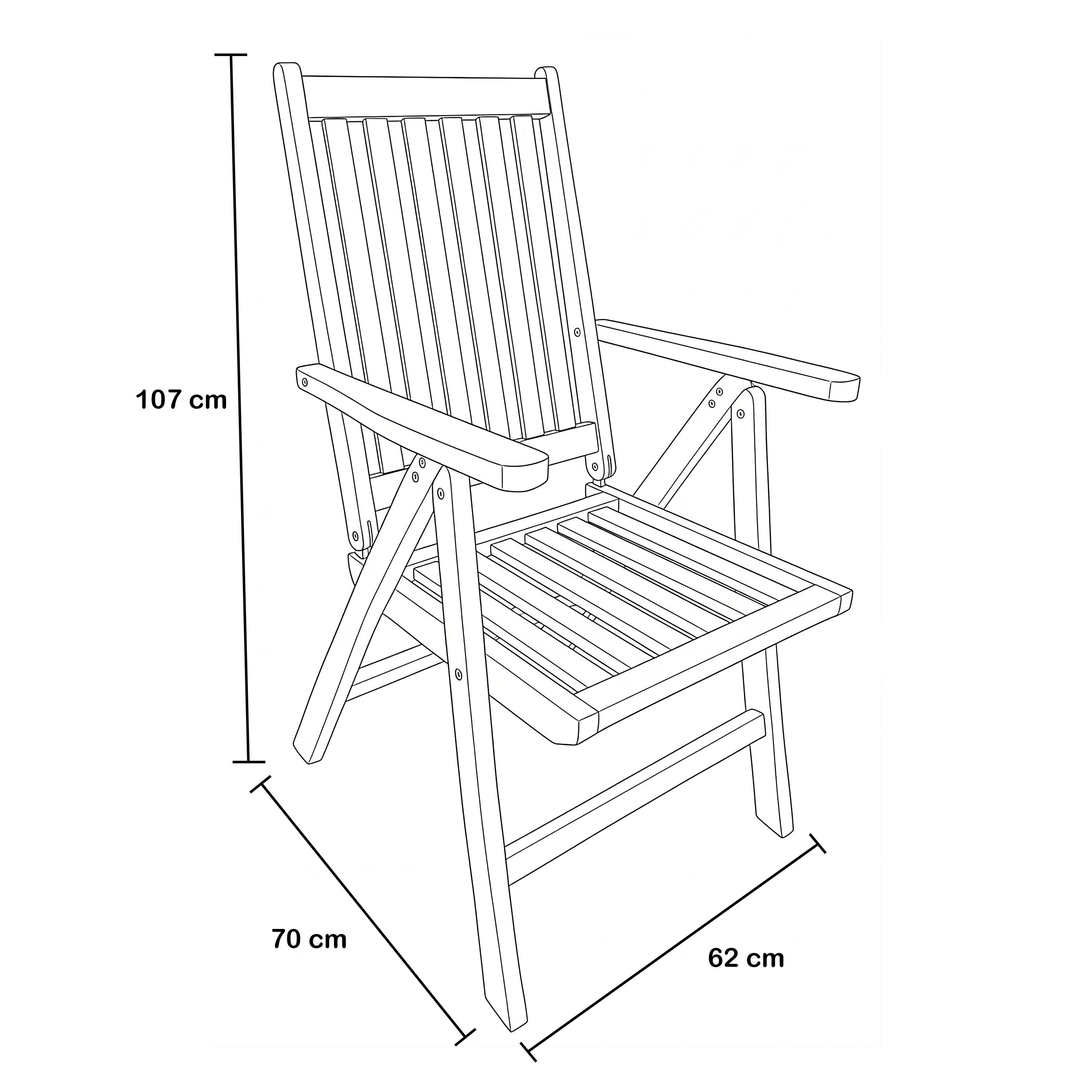 2 sedie da giardino – AXI Nuria – pieghevoli – 70 x 62 x 107 cm 4/6