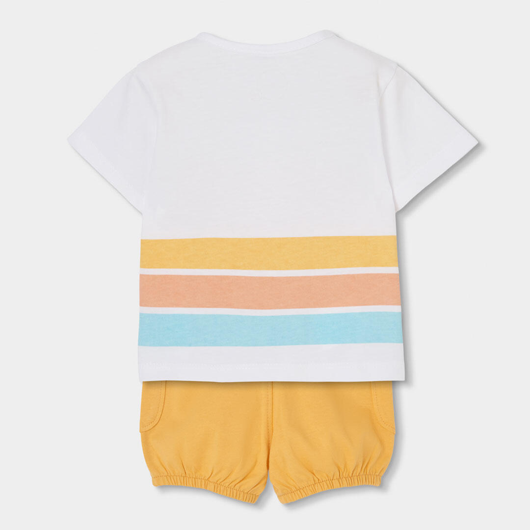 Conjuntos de verano de gimnasia bebé niño boboli blanco 2/7
