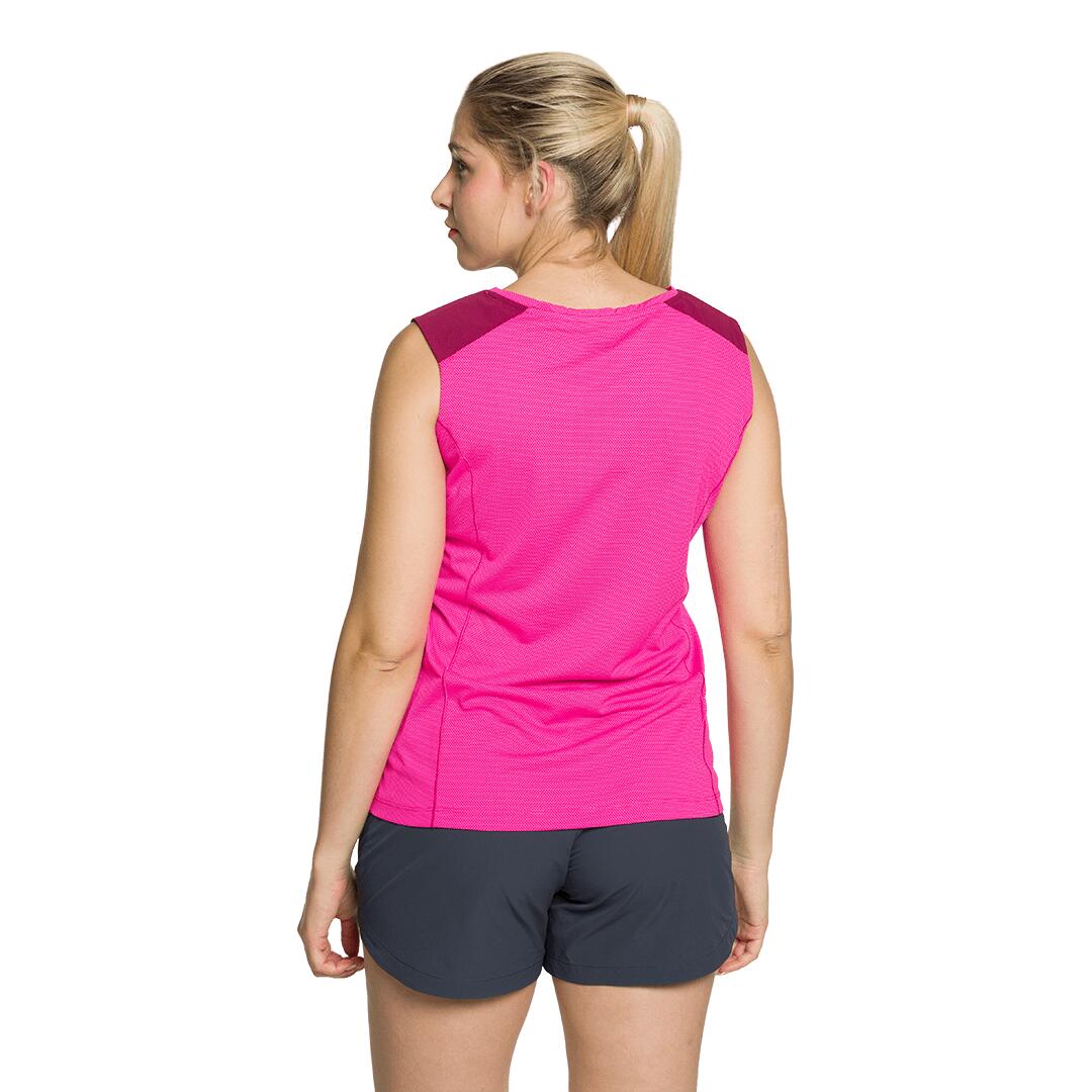 Camiseta para Mujer Trangoworld Rainier Rosa/Rojo 3/4