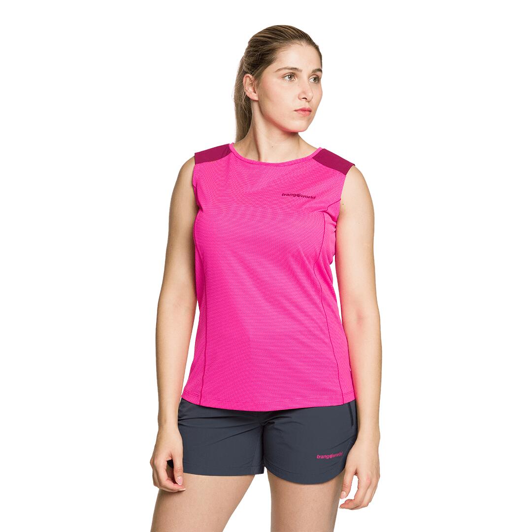 Camiseta para Mujer Trangoworld Rainier Rosa/Rojo 2/4