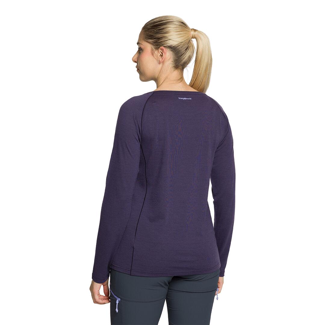 Camiseta manga larga para Mujer Trangoworld Meru Morado 3/4