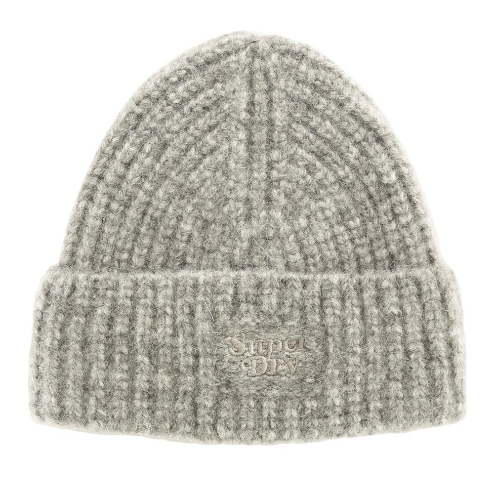 Bonnet Gris Clair Femme Superdry Rib Knit Beanie 1/1