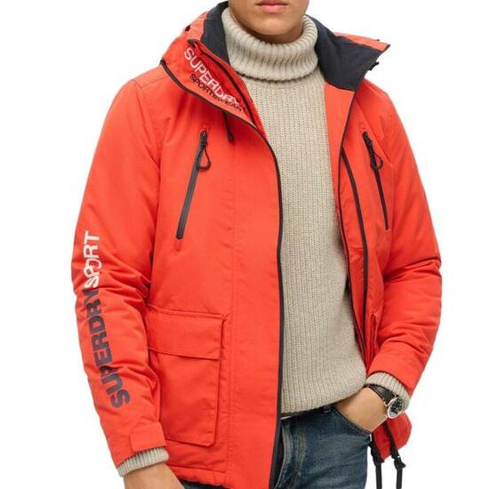 Superdry Herren Windbreaker Orange mit Kapuze