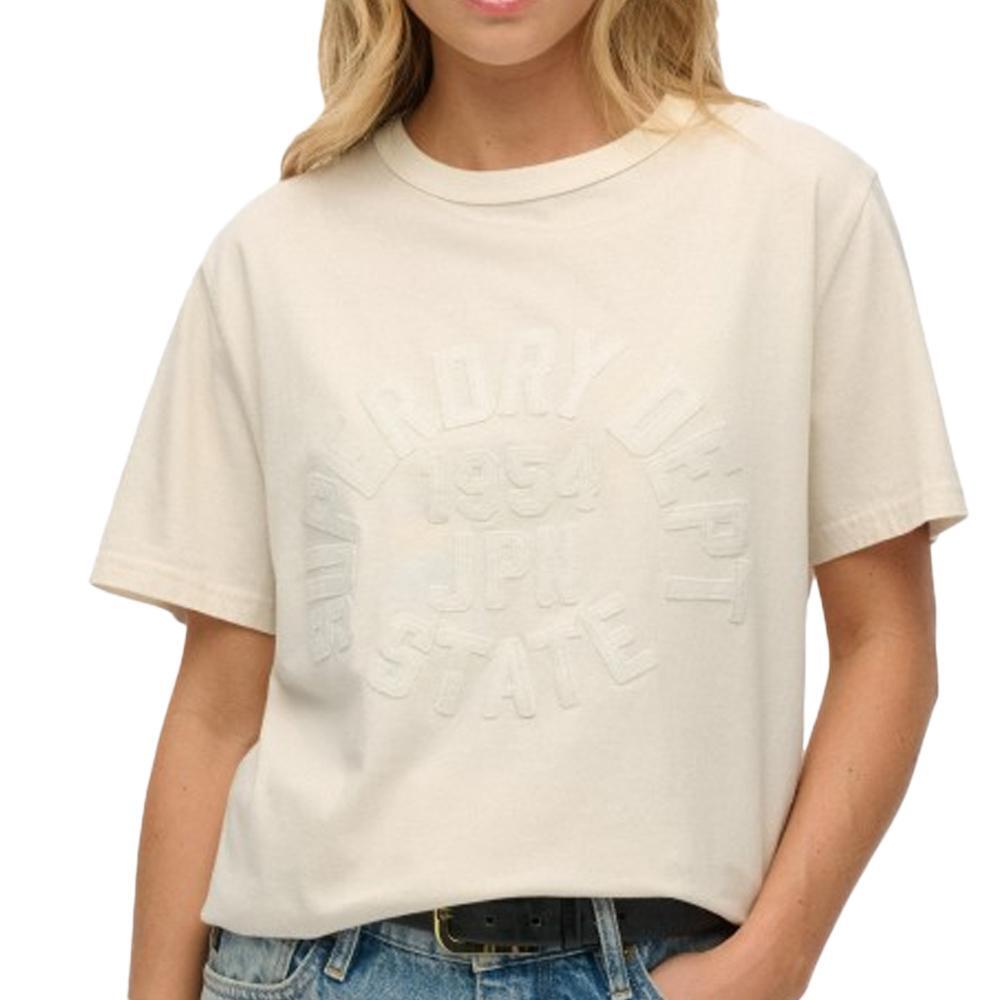 T-Shirt Blanc Femme Superdry Athletic Tonal 1/2
