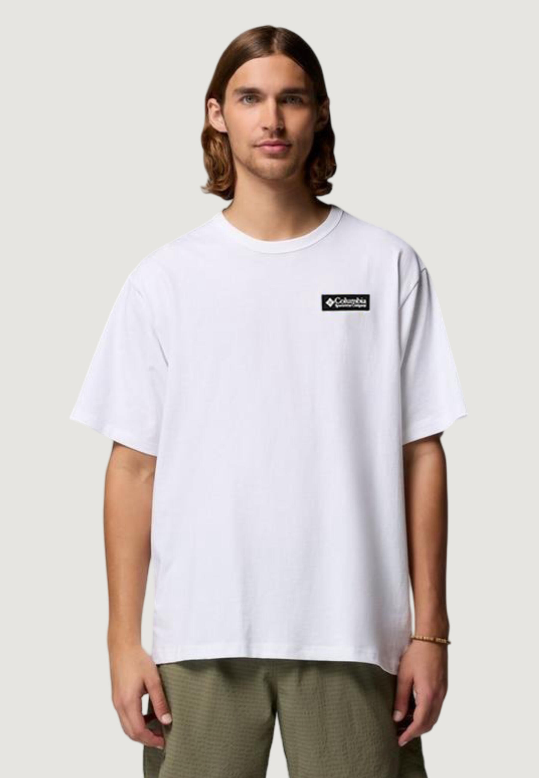 Columbia Uomo Basic T-Shirt Maniche Corte In Puro Cotone Jersey - Verde Safari Taglia XL