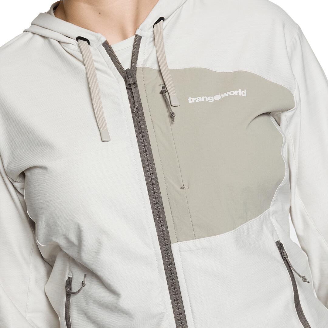 Chaqueta para Mujer Trangoworld Bompas Gris/Marrón 4/5