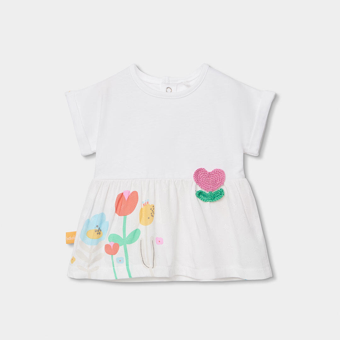 Conjuntos de verano de gimnasia bebé niña boboli blanco 3/7