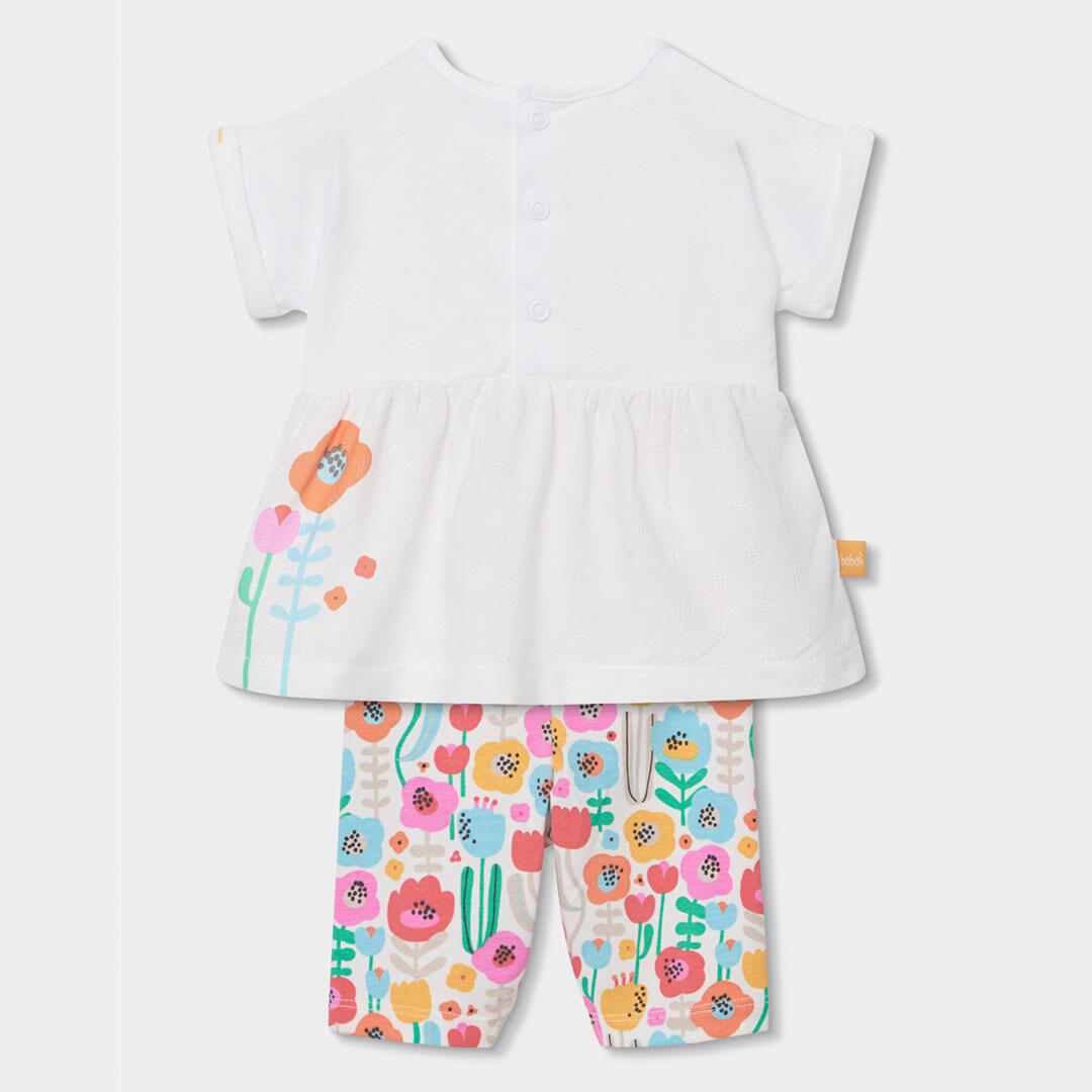 Conjuntos de verano de gimnasia bebé niña boboli blanco 2/7