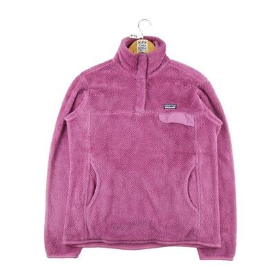 Tweedehands - dames snap-t fleece pullover roze - als nieuw