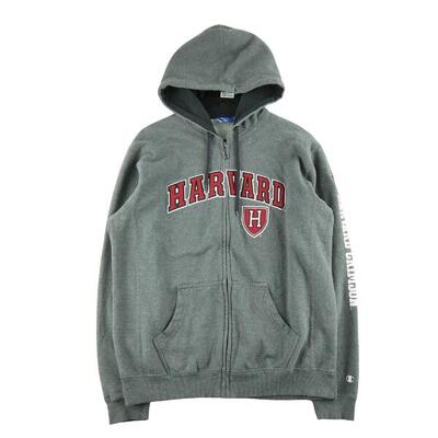 Felpa con cappuccio grigia a zip intera da uomo