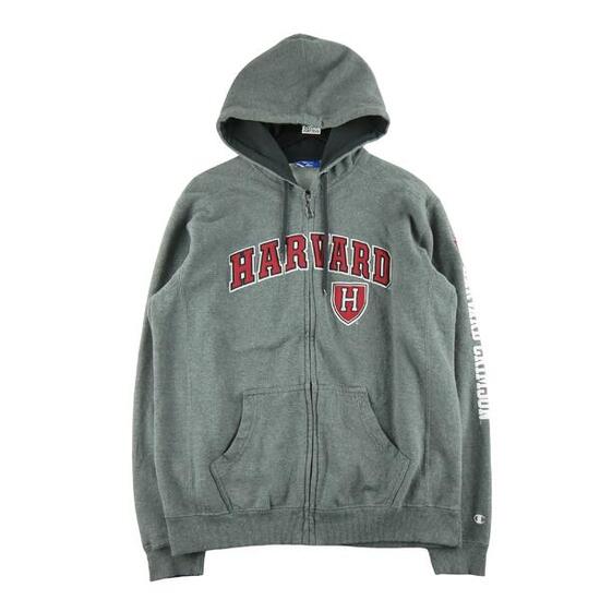 Felpa con cappuccio grigia a zip intera da uomo