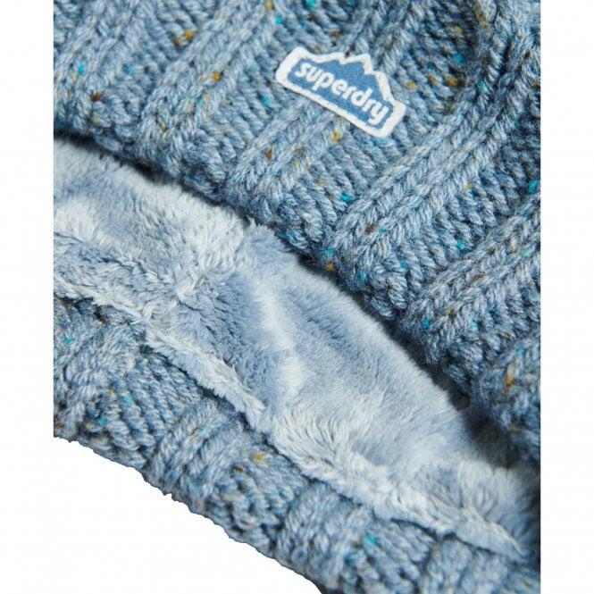 Bonnet Gris Femme Superdry Rib Knit Beanie 3/3