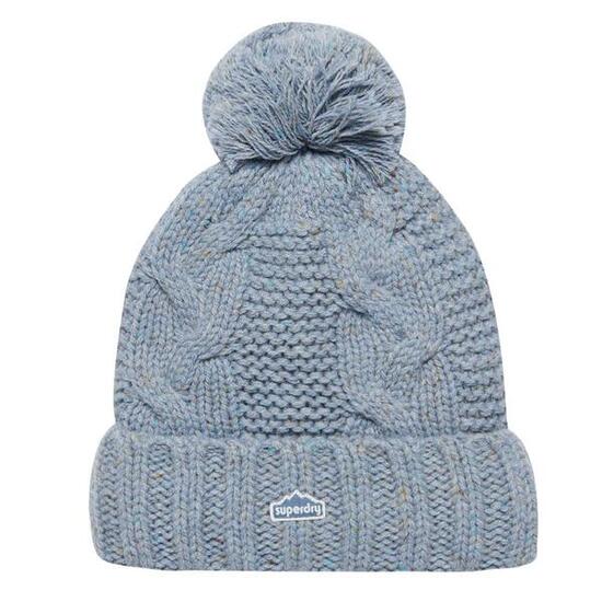 Bonnet Gris Femme Superdry Rib Knit Beanie