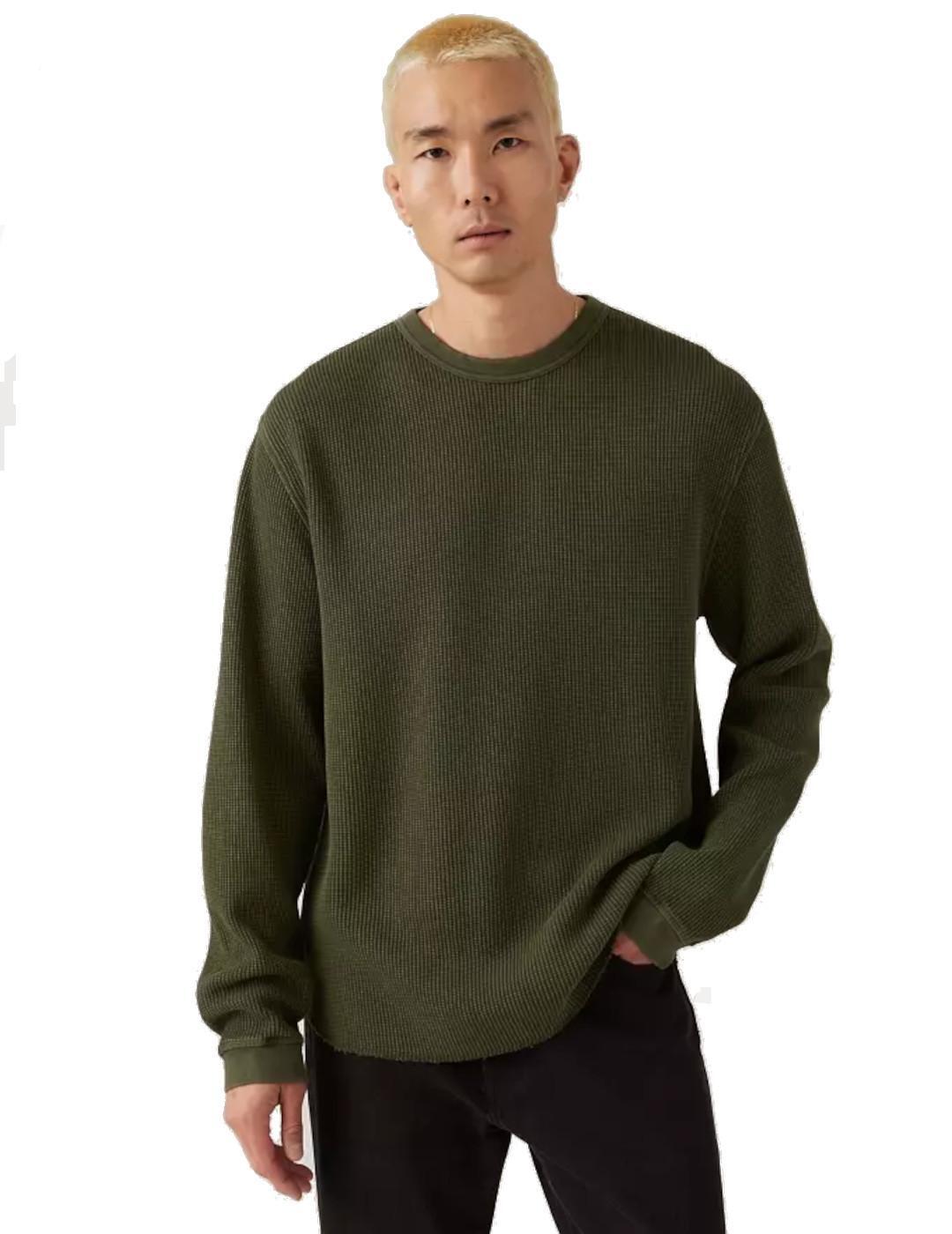 Sudaderas jerseys polares para Hombre Levis Relaxed thermal Verde 2/5