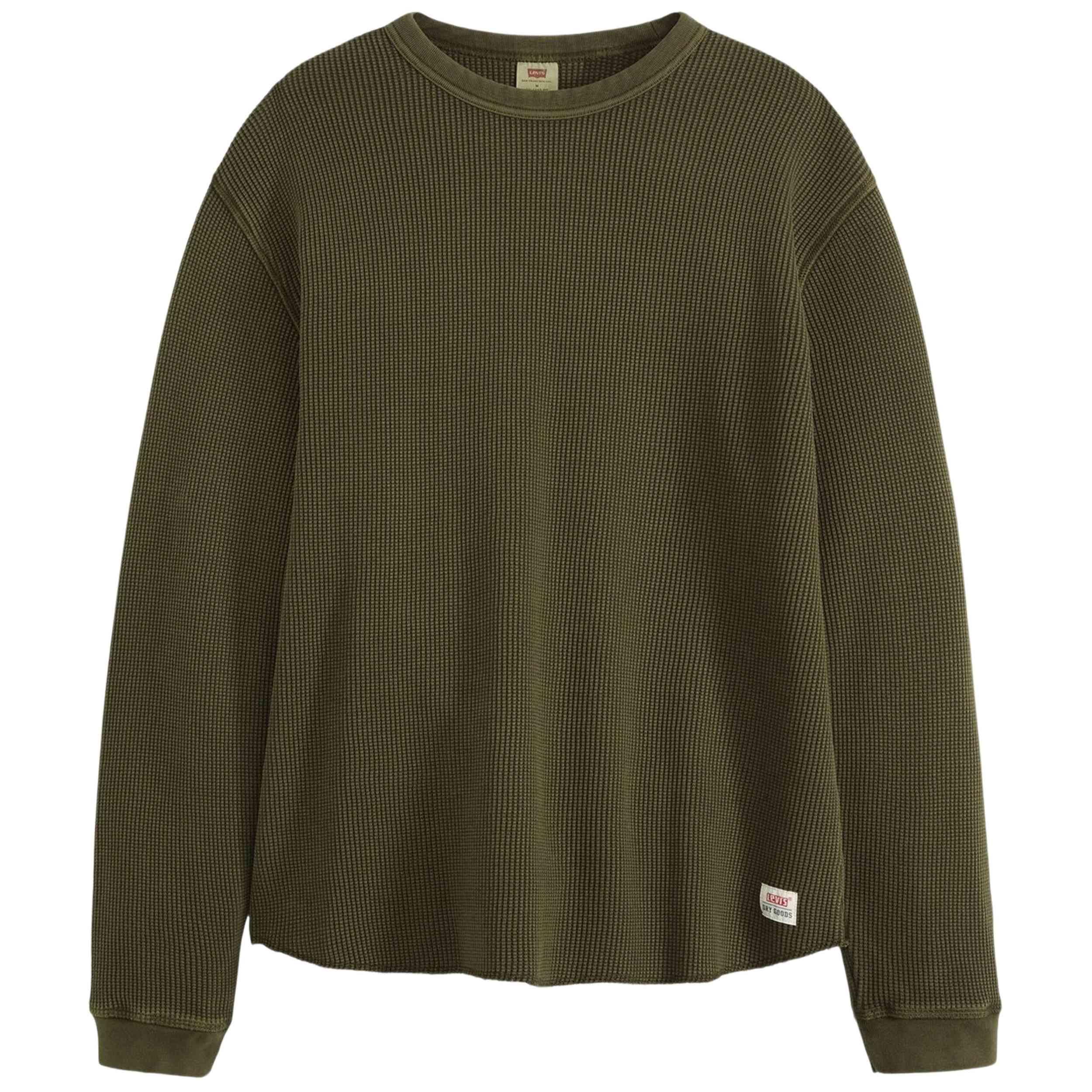 Sudaderas jerseys polares para Hombre Levis Relaxed thermal Verde 5/5