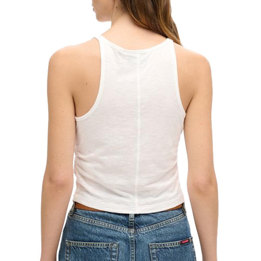 Top Donna Bianco Superdry con Arricciature 3/3