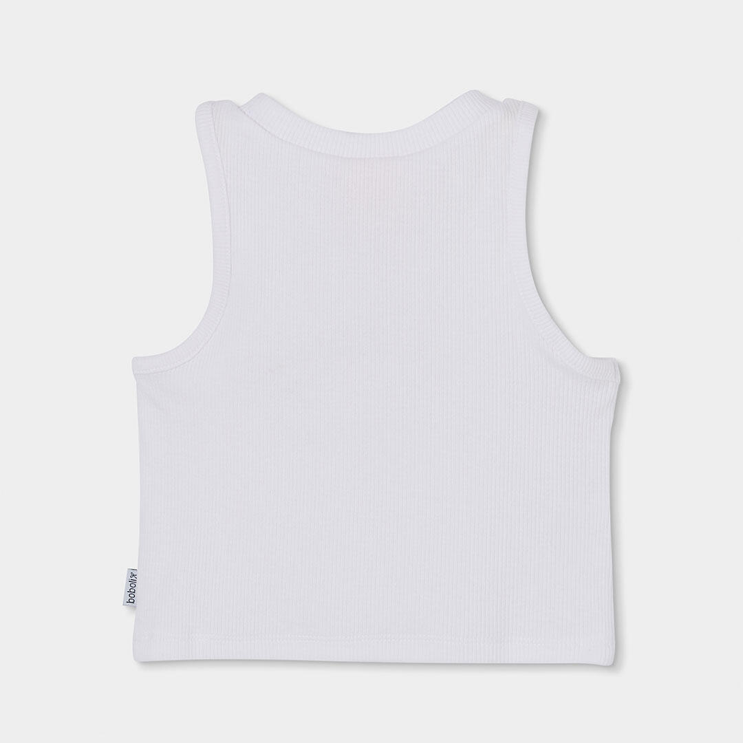 Camisetas De Tirantes de verano de tenis kids niña boboli blanco 2/4