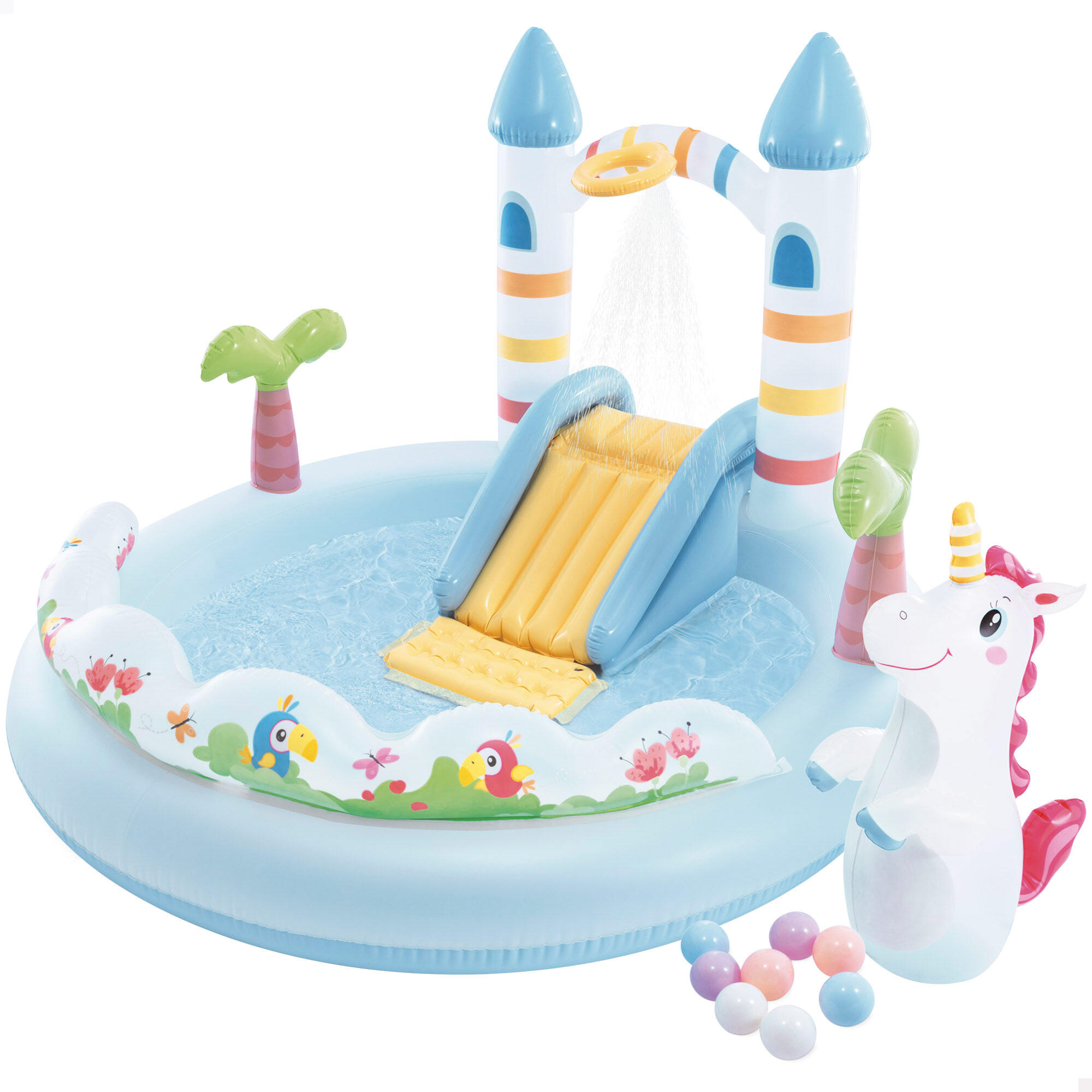 INTEX Hrací centrum INTEX 56148 UNICORN CASTLE PLAY CENTER 196x178x127