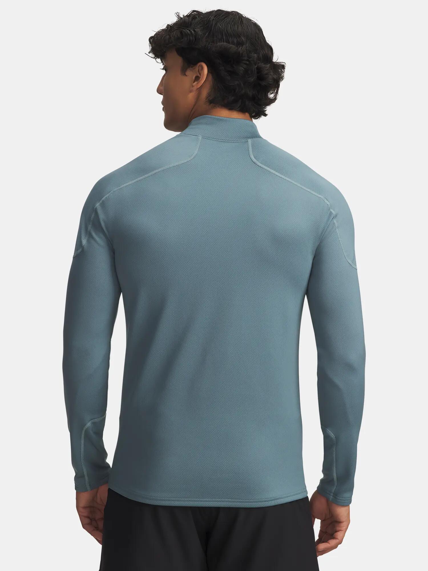 Under Armour Cold Weather Grid LS Mock-BLU férfi póló 2/3
