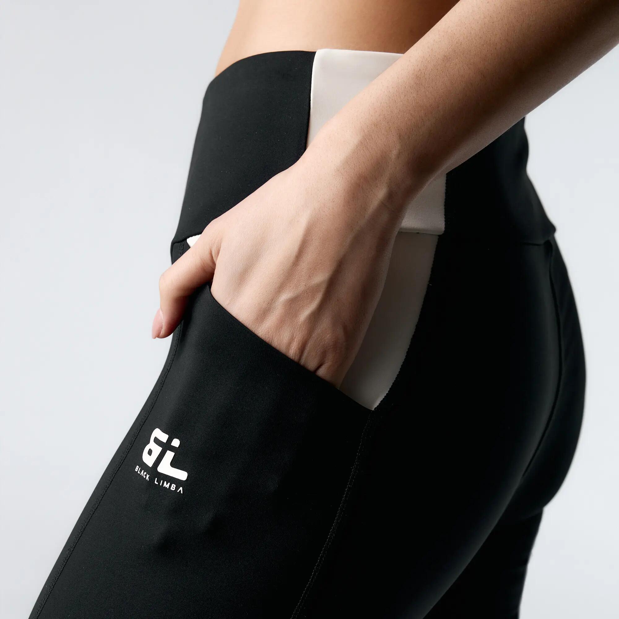 Leggings mallas deportivas Boldfit Largo de mujer Black Limba Black & Cream 3/7