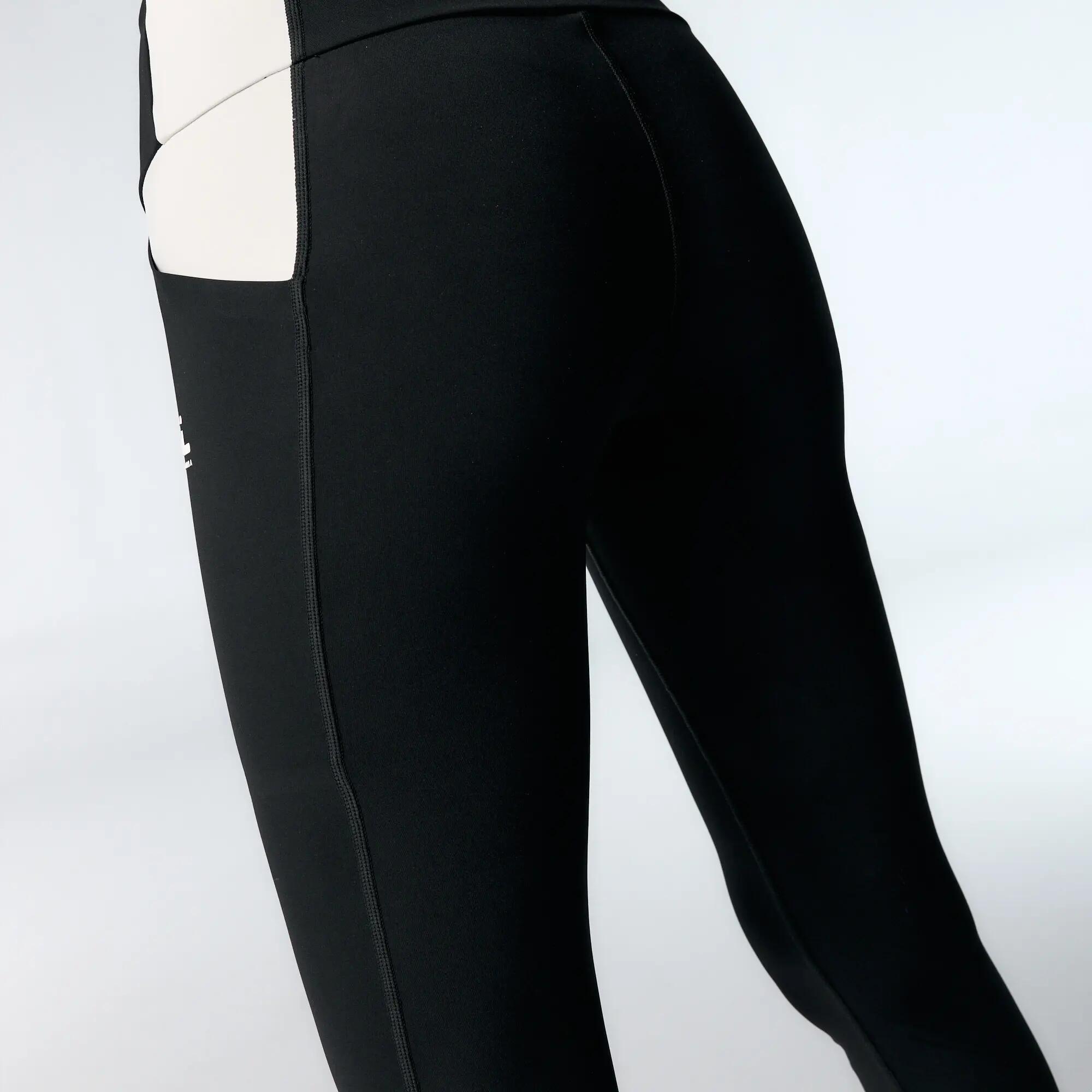 Leggings mallas deportivas Boldfit Largo de mujer Black Limba Black & Cream 2/7