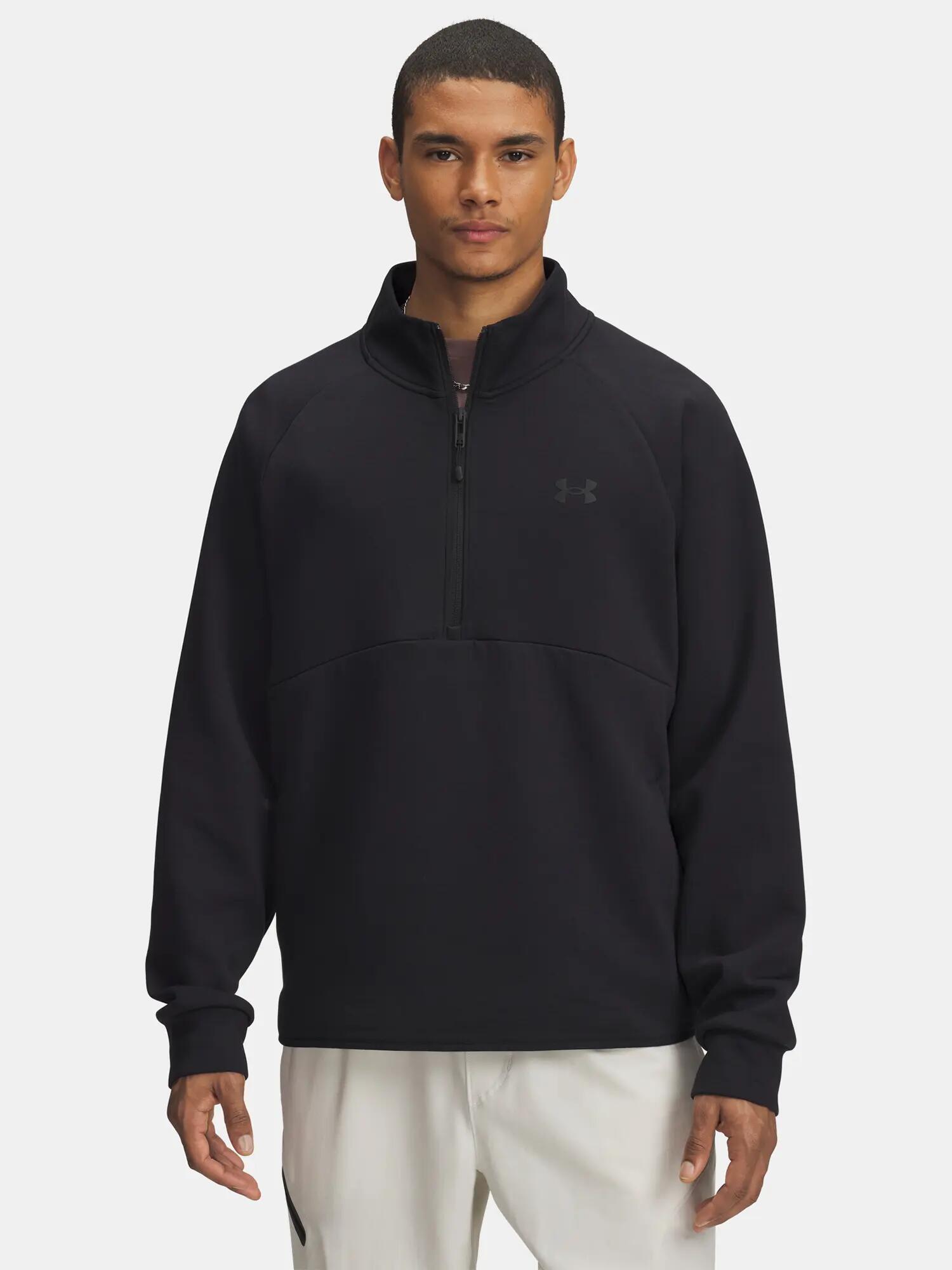 Férfi pulóver Under Armour UA Unstoppable Flc Half Zip-BLK 1/3
