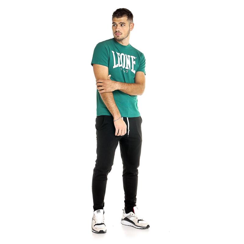 Tricou cu mânecă scurtă din bumbac elastic, cu logo Leone Basic mare